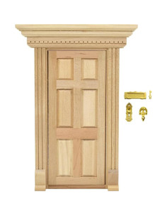 Puerta Miniatura iLAND Neoclásica 1:12 con Manija 2