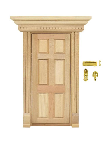 Puerta Miniatura iLAND Neoclásica 1:12 con Manija