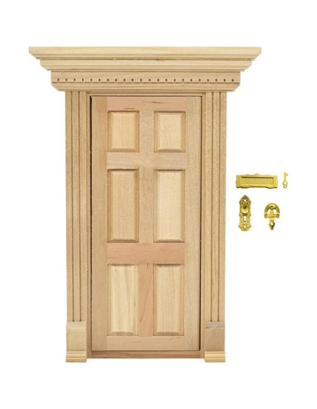 Puerta Miniatura iLAND Neoclásica 1:12 con Manija