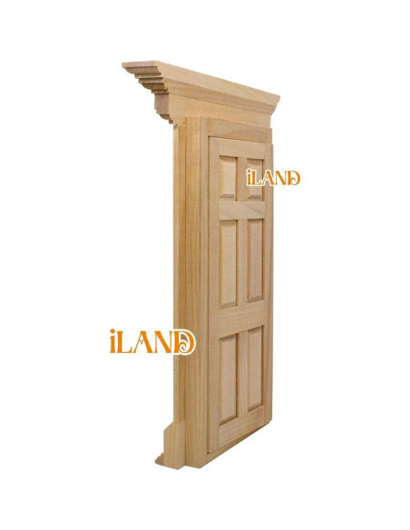Puerta Miniatura iLAND Neoclásica 1:12 con Manija