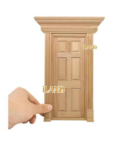 Puerta Miniatura iLAND Neoclásica 1:12 con Manija