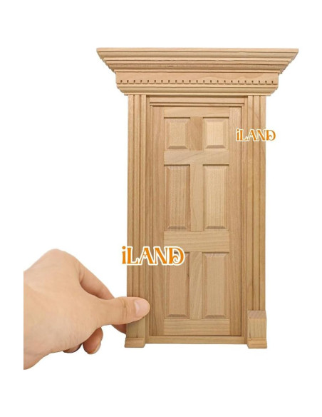 Puerta Miniatura iLAND Neoclásica 1:12 con Manija