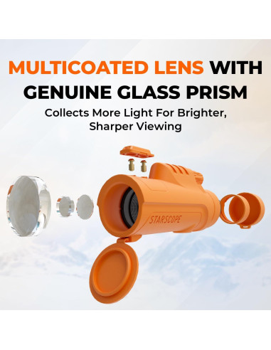 Monóculo Starscope 10x42 HD Naranja para Observación