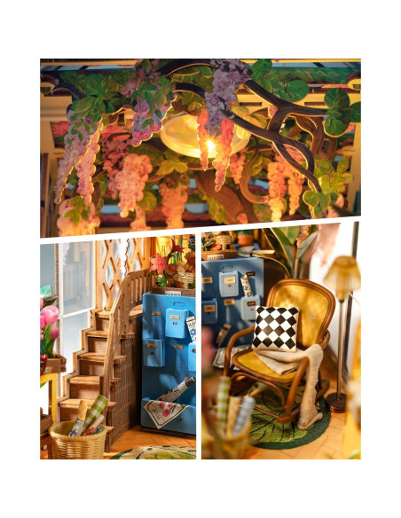 Rolife Kit DIY Nook de Libros 3D Madera con LED 24,13 cm