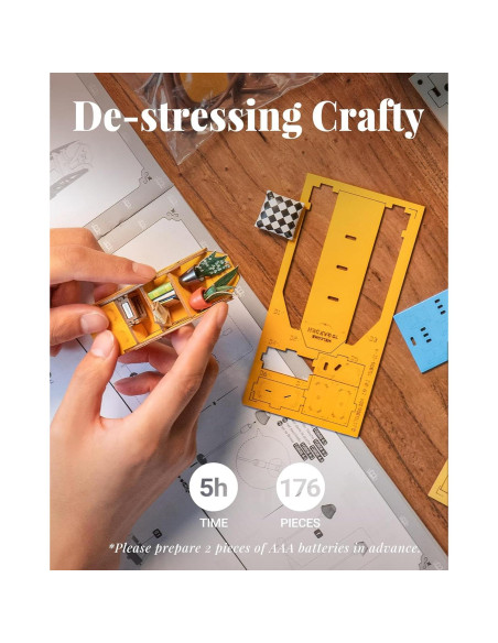 Rolife Kit DIY Nook de Libros 3D Madera con LED 24,13 cm