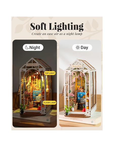Rolife Kit DIY Nook de Libros 3D Madera con LED 24,13 cm