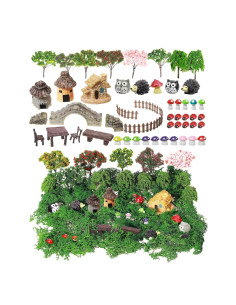 Juego de Accesorios de Jardín Canlierr 58 Piezas Miniaturas