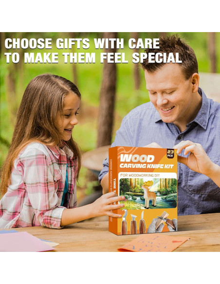 Kit de Tallado en Madera K KERNOWO 23 Piezas con Guantes