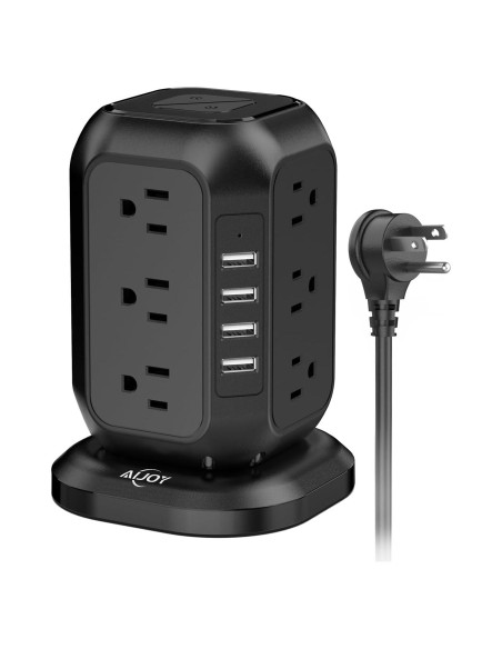 Torre Regletas AiJoy 12 Salidas AC 4 USB Carga Rápida