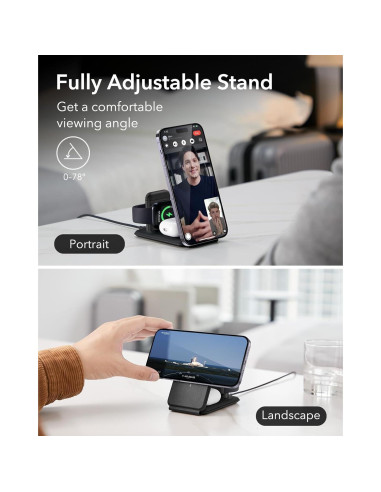 Cargador 3 en 1 ESR Magsafe para iPhone y Apple Watch