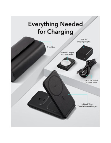 Cargador 3 en 1 ESR Magsafe para iPhone y Apple Watch
