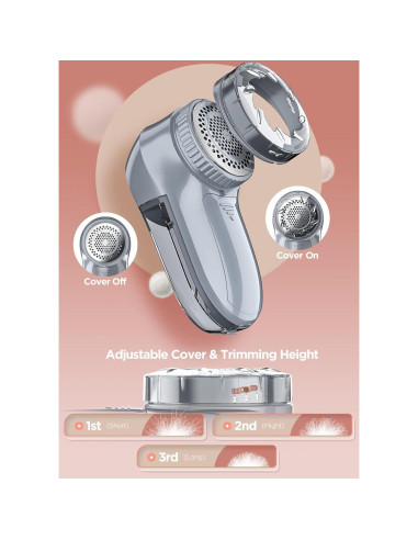 Afeitadora de tela Bymore SN9088, 2 en 1, gris