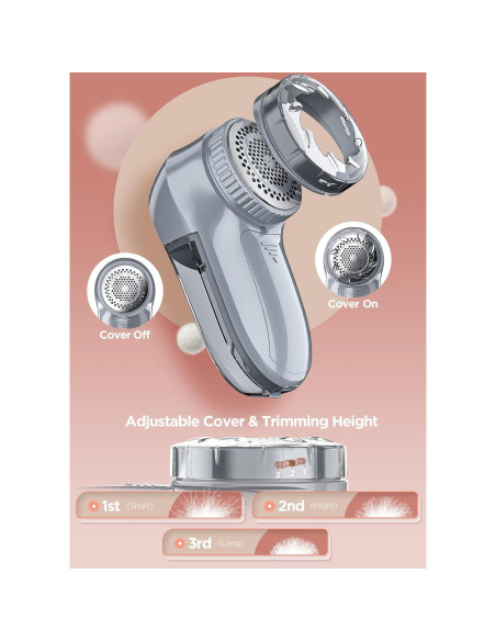 Afeitadora de tela Bymore SN9088, 2 en 1, gris