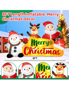 Decoración Inflable Navidad Meland 240x150 cm con LED 2