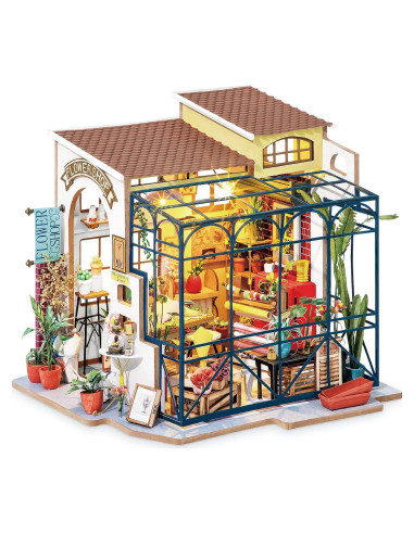 Rolife Kit Casa de Muñecas DIY Tienda de Flores 22x19x21 cm