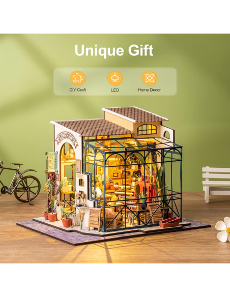 Rolife Kit Casa de Muñecas DIY Tienda de Flores 22x19x21 cm