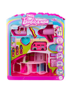 Mini Casa de Sueños Barbie + 3 Vehículos + 4 Muñecas
