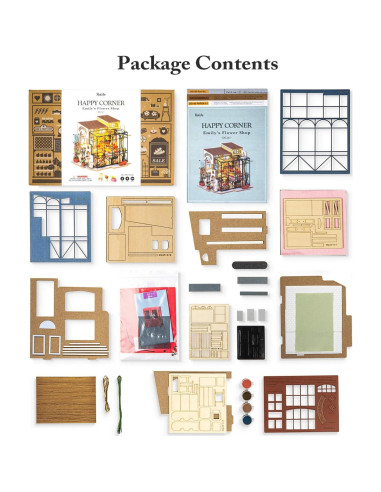 Rolife Kit Casa de Muñecas DIY Tienda de Flores 22x19x21 cm