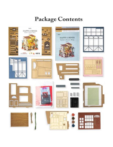 Rolife Kit Casa de Muñecas DIY Tienda de Flores 22x19x21 cm