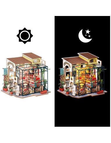 Rolife Kit Casa de Muñecas DIY Tienda de Flores 22x19x21 cm