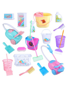 22 Piezas Mini Juguetes de Limpieza para Casa de Muñecas