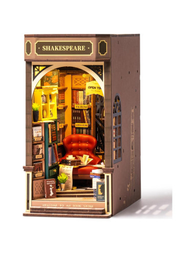 Rolife Kit DIY Nook de Libros 3D con Luces LED 19.8x11.4 cm