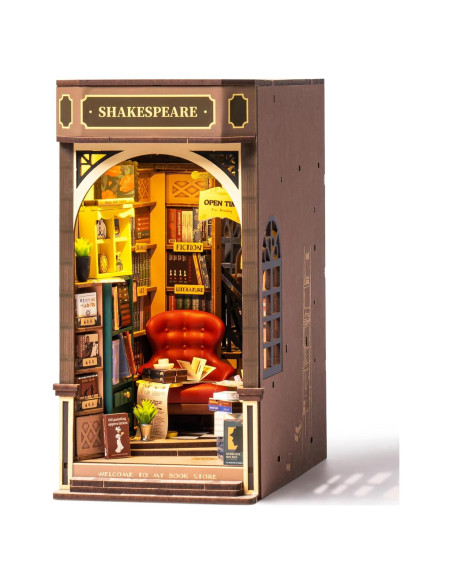 Rolife Kit DIY Nook de Libros 3D con Luces LED 19.8x11.4 cm