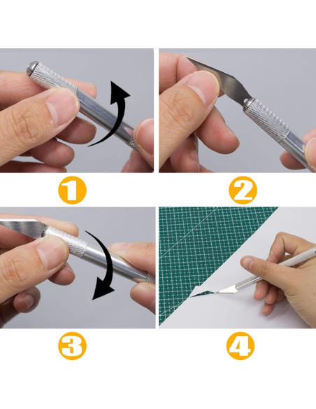 Alfombrilla de Costura Jneoace A4 + Kit de Cuchillo Preciso