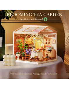ROBOTIME Kit Casa Miniatura Jardín de Té en Flor DIY 2