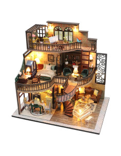 Casa de Muñecas Miniatura Kisoy M2132 DIY con Muebles