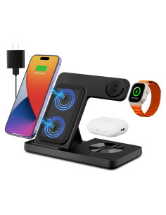Cargador Inalámbrico 3 en 1 Dongguan para iPhone, iWatch y AirPods