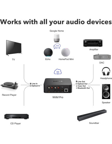 Streamer WiFi WiiM Pro Hi-Res Audio Multiroom 329g