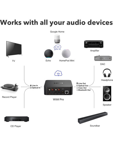 Streamer WiFi WiiM Pro Hi-Res Audio Multiroom 329g