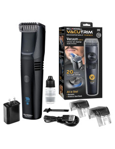 Cortadora de Barba Bell+Howell Vacutrim Inalámbrica 20 Longitudes