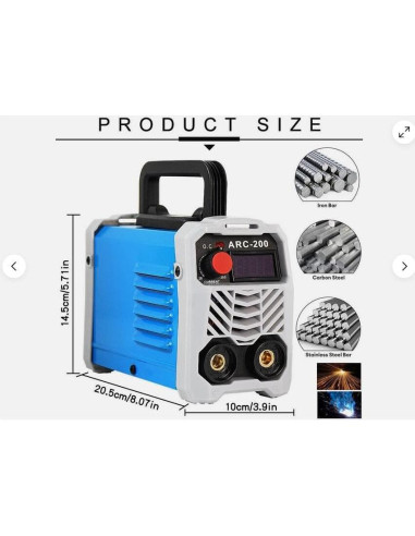 Máquina de Soldadura MMA Evargc ARC-200 200A con Pantalla LCD