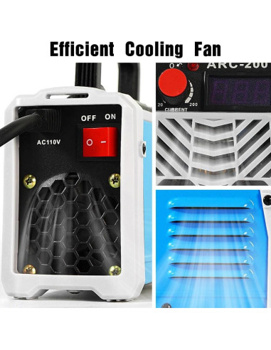 Máquina de Soldadura MMA Evargc ARC-200 200A con Pantalla LCD