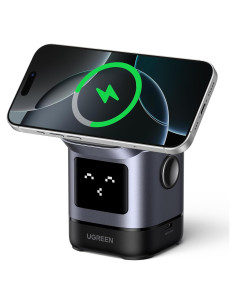 Cargador Inalámbrico UGREEN Uno Qi2 15W Ajustable 2-en-1