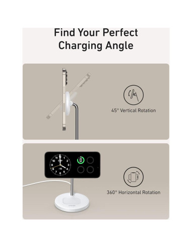 Soporte de Carga Inalámbrico Anker MagGo 15W para iPhone 16