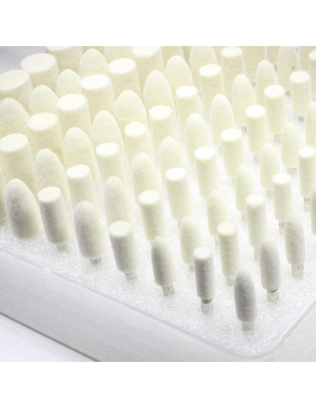 100 Piezas Ruedas de Pulido de Fieltro Luo Ke 4-10mm