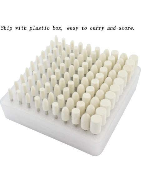 100 Piezas Ruedas de Pulido de Fieltro Luo Ke 4-10mm