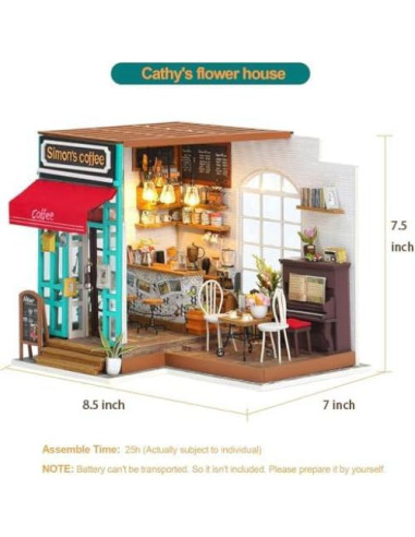 Rolife Kit Casa Miniatura DIY 21.5x17.8x19.1cm para Adultos