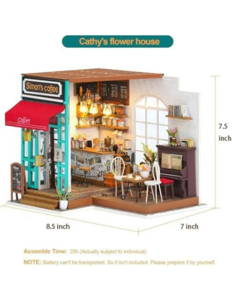 Rolife Kit Casa Miniatura DIY 21.5x17.8x19.1cm para Adultos