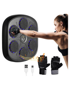 Máquina de Boxeo Musical SAMYOMM con Guantes y 9 Modos