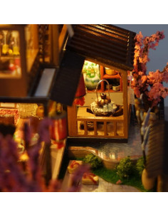 Casa de Muñecas CUTEBEE Jardín Japonés DIY con Muebles 2