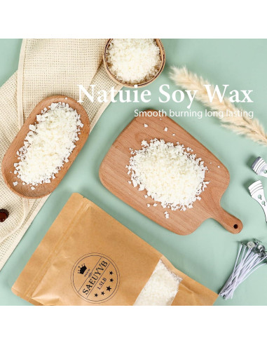 Kit de Fabricación de Velas SAEUYVB - Cera de Soja y Aromas
