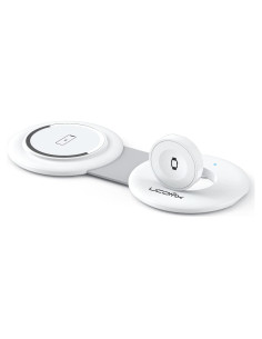 Cargador Inalámbrico UCOMX 2 en 1 Plegable para iPhone y AirPods