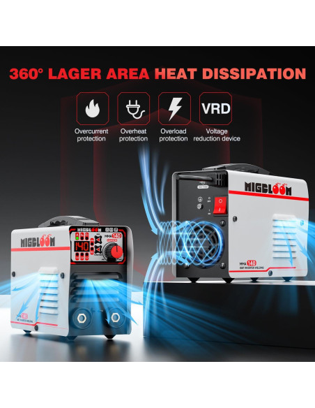 Máquina de Soldadura Inversor IGBT 140A Migbloom Mini MMA