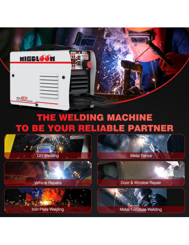 Máquina de Soldadura Inversor IGBT 140A Migbloom Mini MMA