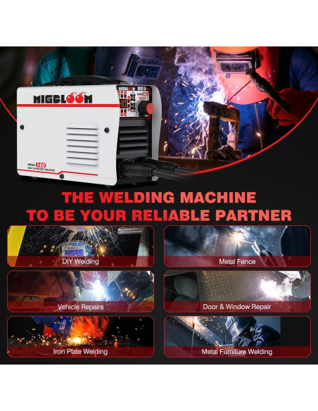 Máquina de Soldadura Inversor IGBT 140A Migbloom Mini MMA