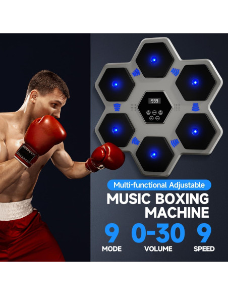 Máquina de Boxeo Musical Tomzio BM01 con Guantes y Bluetooth Máquina de Boxeo Musical Tomzio BM01 con Guantes y Bluetooth